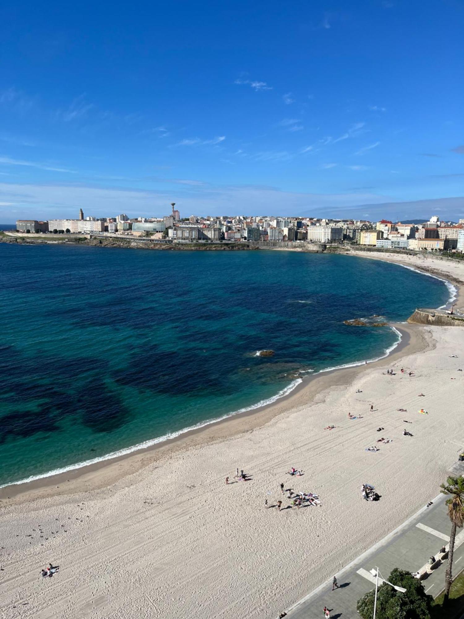 Primera Linea Playa Riazor Corunha Exterior foto